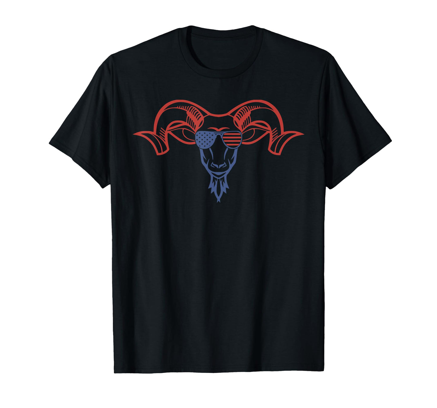 American Goat Patriotic TShirt American Flag Goat T-Shirt for Women Kids Men