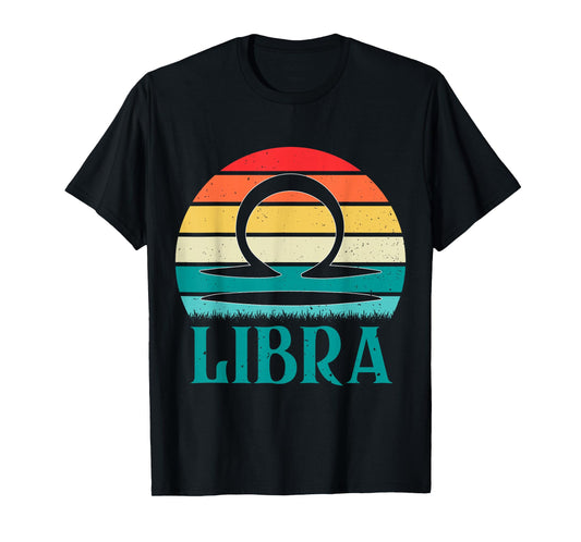 Libra Sunset Libra Zodiac Sign T-Shirt