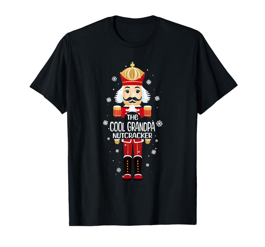 Cool Grandpa Nutcracker Christmas Family Matching Pajama T-Shirt