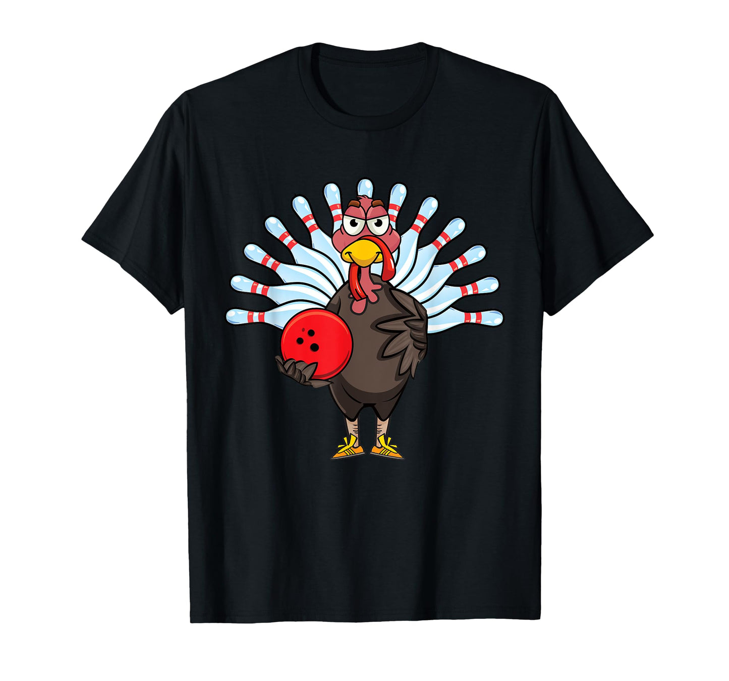 Thanksgiving Turkey Bowling Pin Matching Team Gift T-Shirt