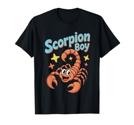 Scorpion Boy Cartoon Creepy Crawly Insect Zodiac Scorpio T-Shirt