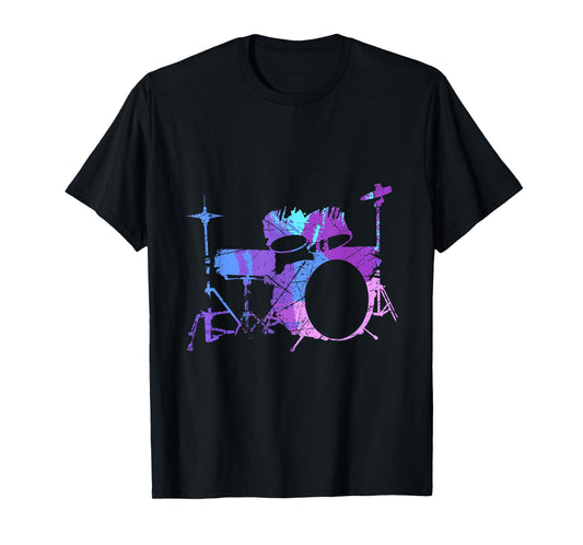 Cool Drum Kit Percussion Vintage Retro Drummer Costume T-Shirt