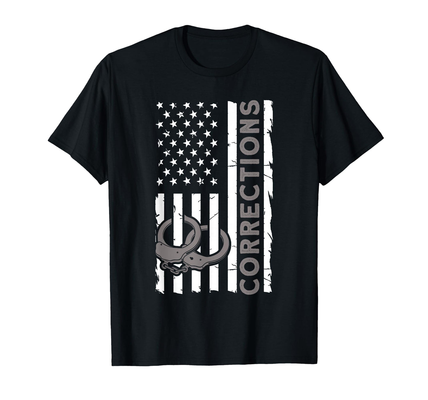 Correctional Officer Corrections Thin Silver Line T-Shirt
