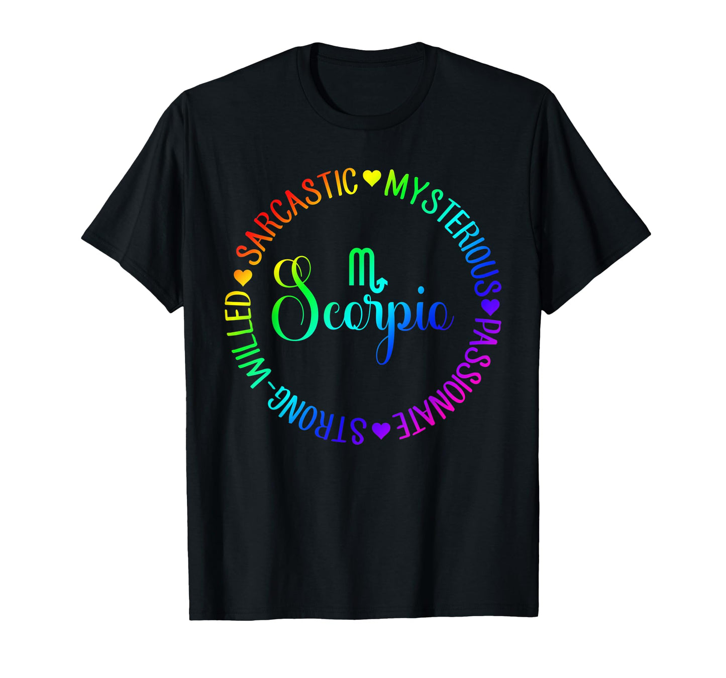 Rainbow Circle Personality Scorpio Zodiac T-Shirt