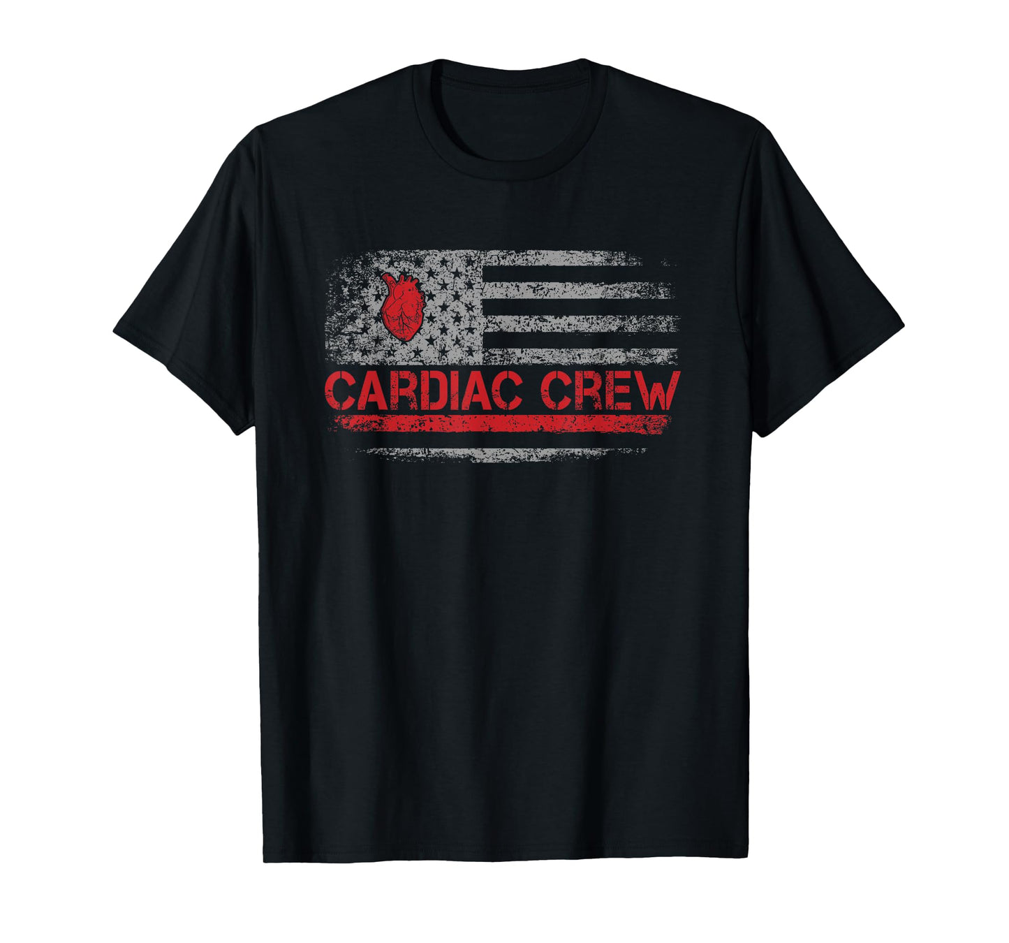 US American Flag Cardiac Crew Cardiology Nurse Cardiologist T-Shirt