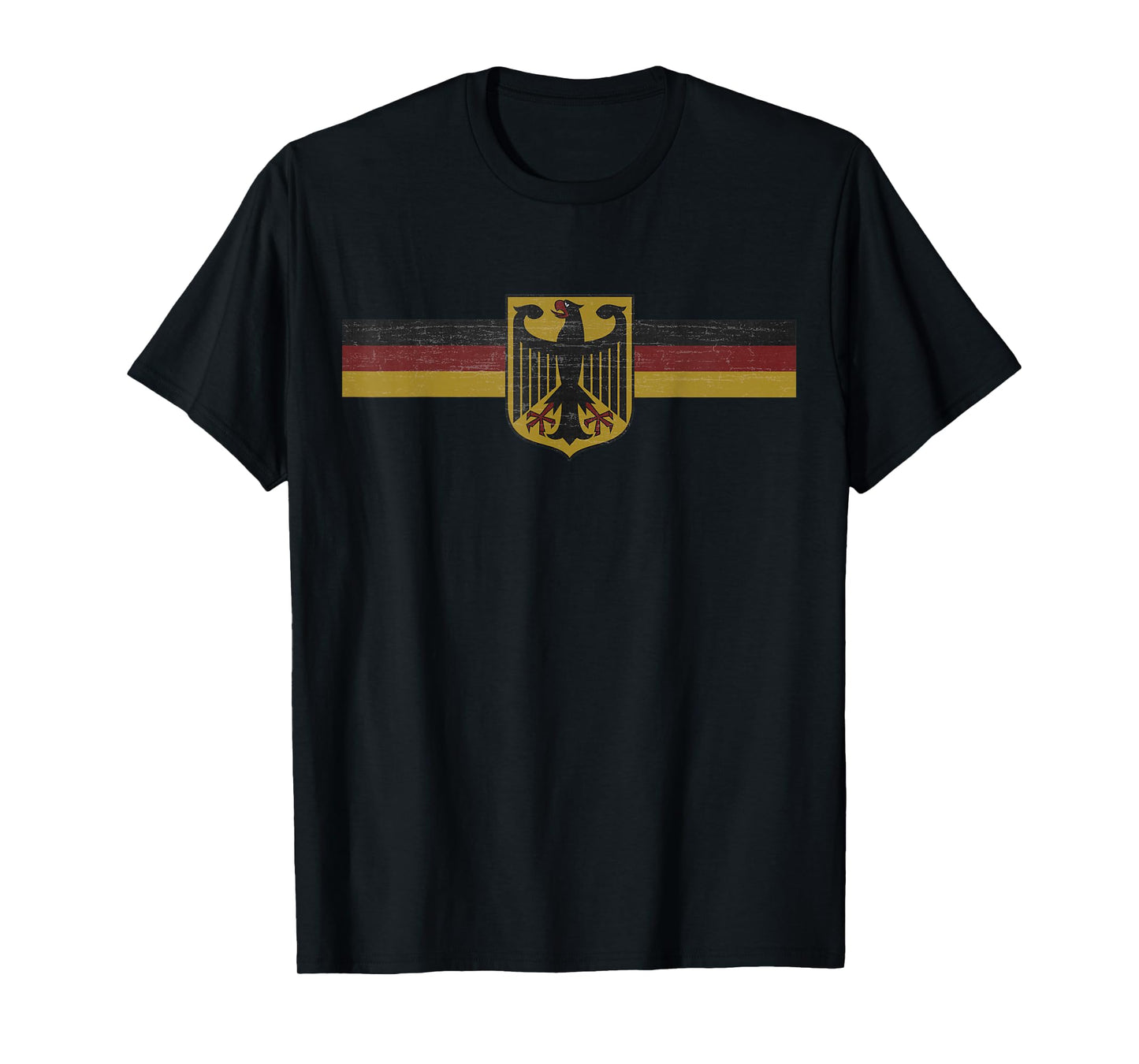 German Deutschland Flag Coat of Arms Banner Retro Vintage T-Shirt