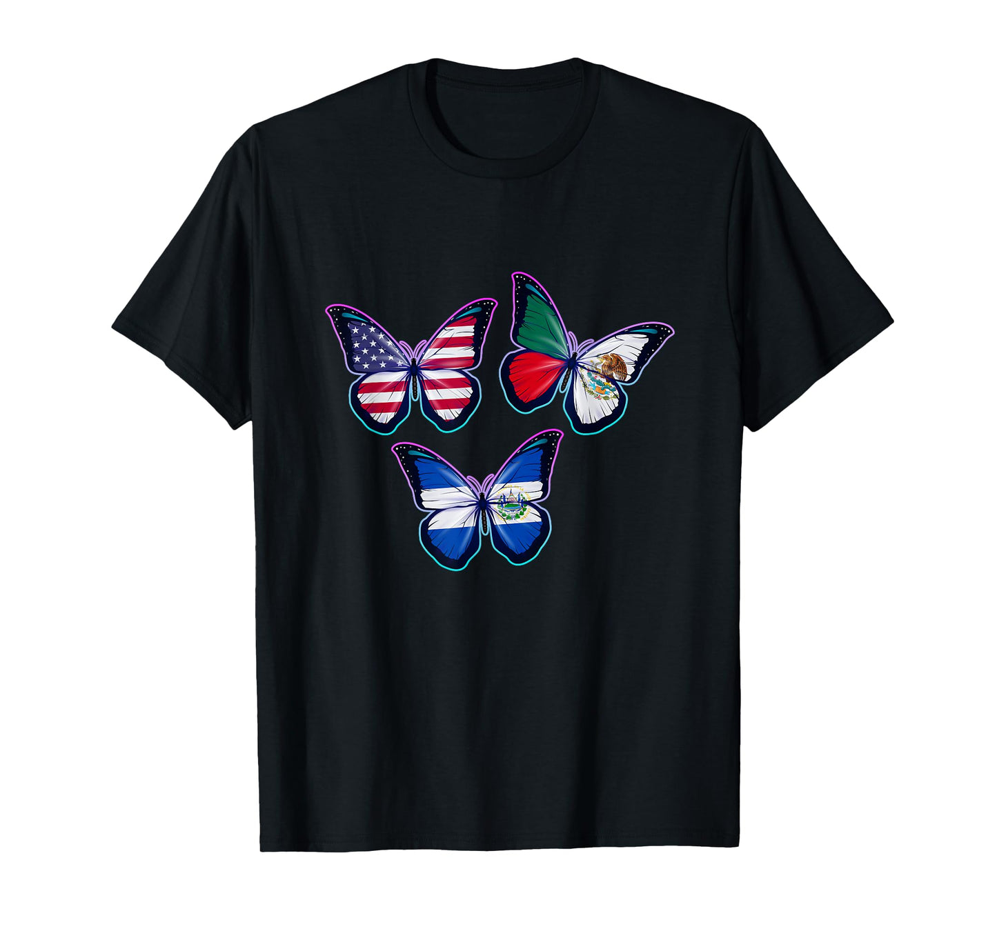 Multiculti Heritage. El Salvador Mexico and The USA T-Shirt