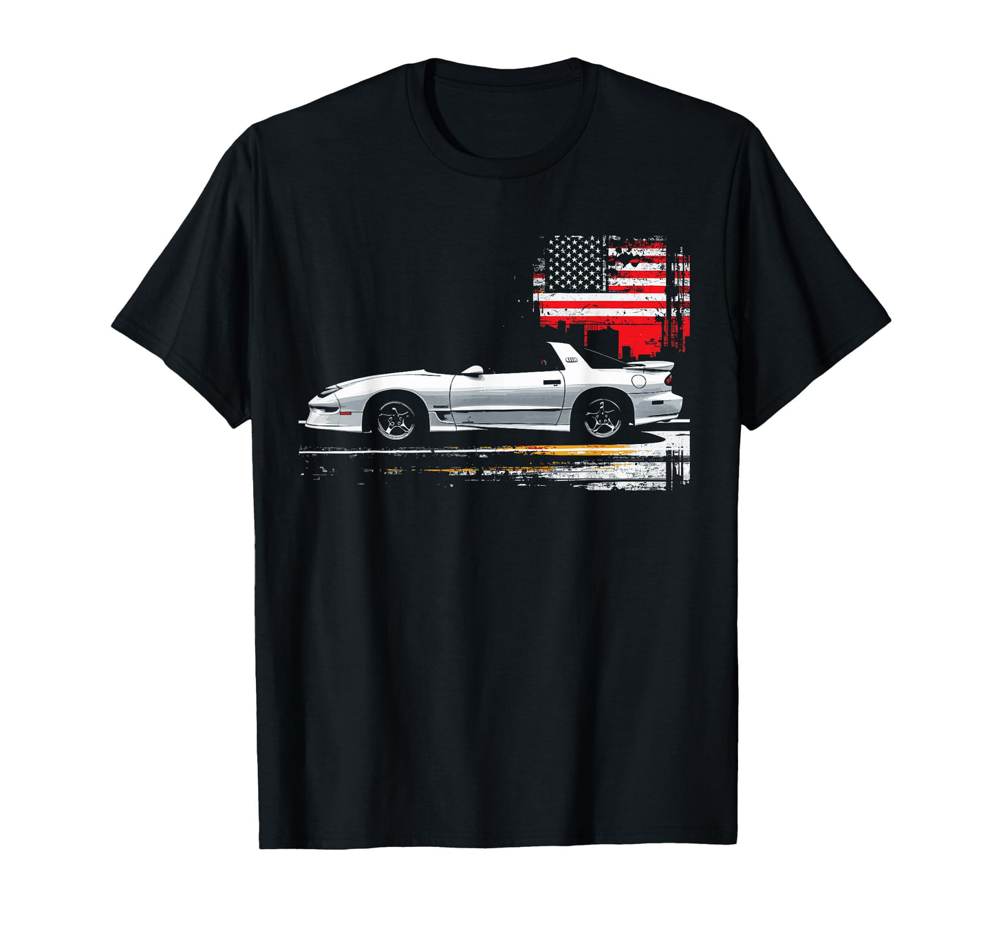 Patriotic Muscle Car 1998 Trans Am American Flag T-Shirt
