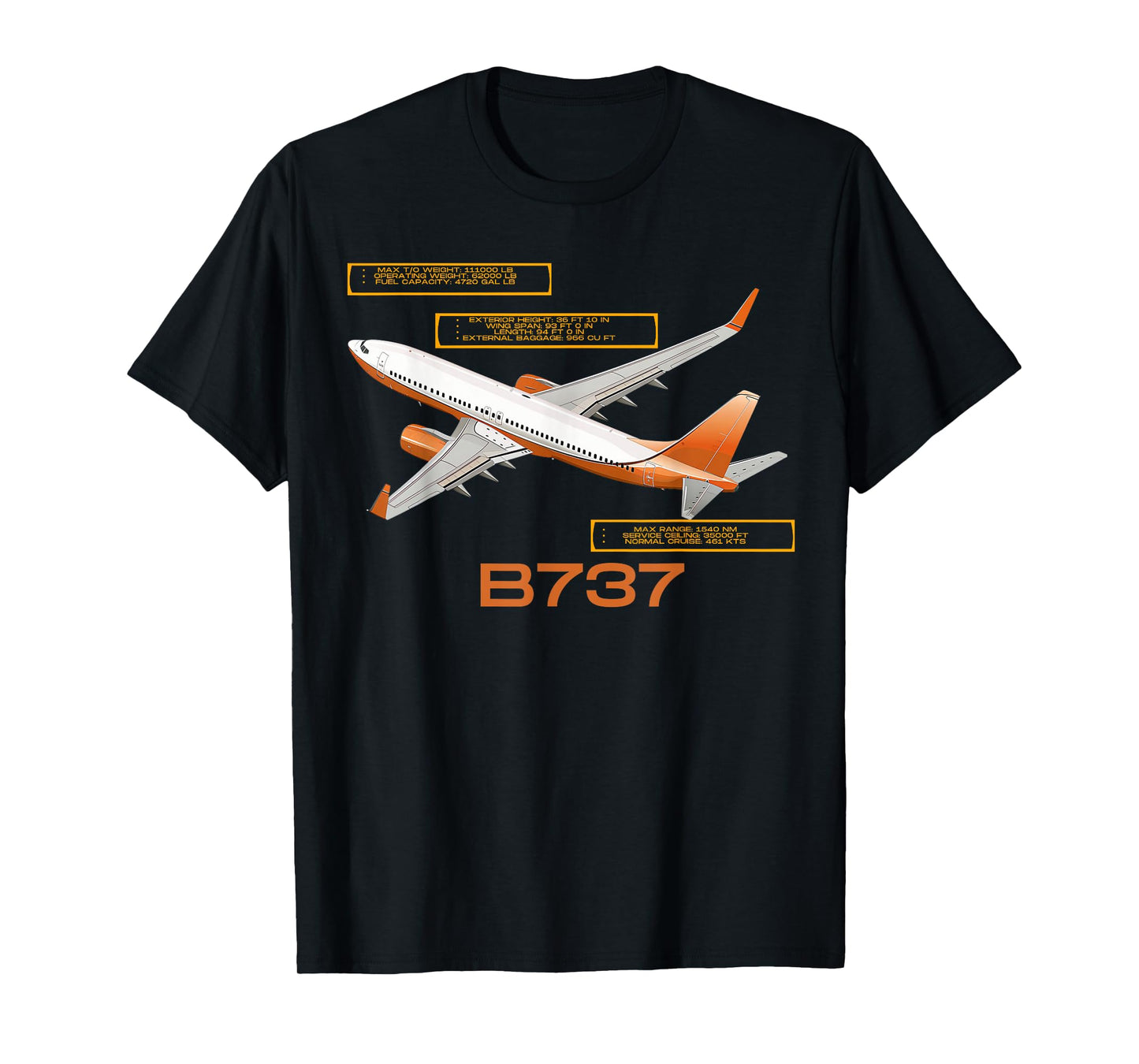 B737 Jet Airplane! Aviation Airplane T-Shirt