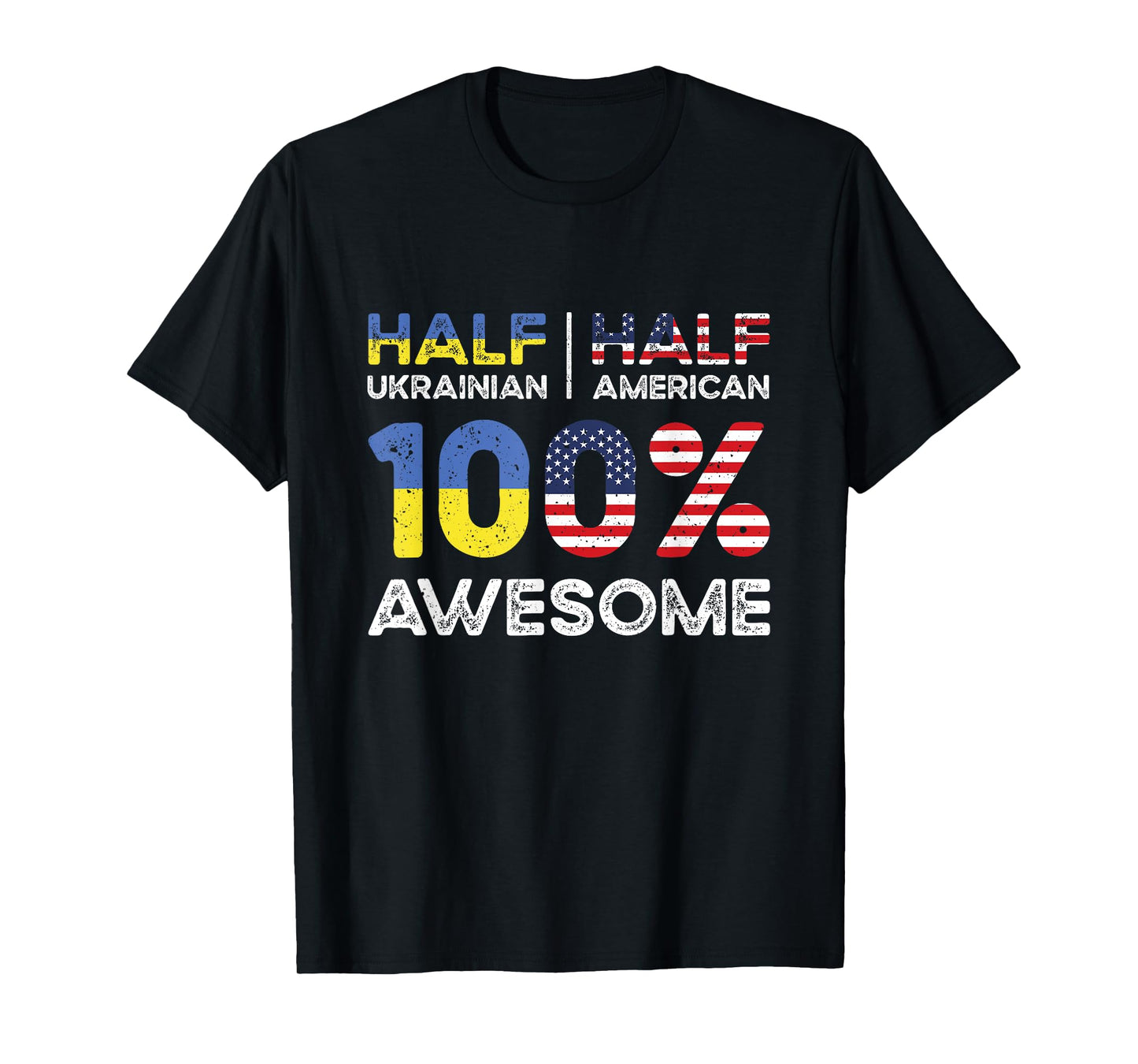 Ukrainian American Patriot USA Grown Ukraine US Flag T-Shirt