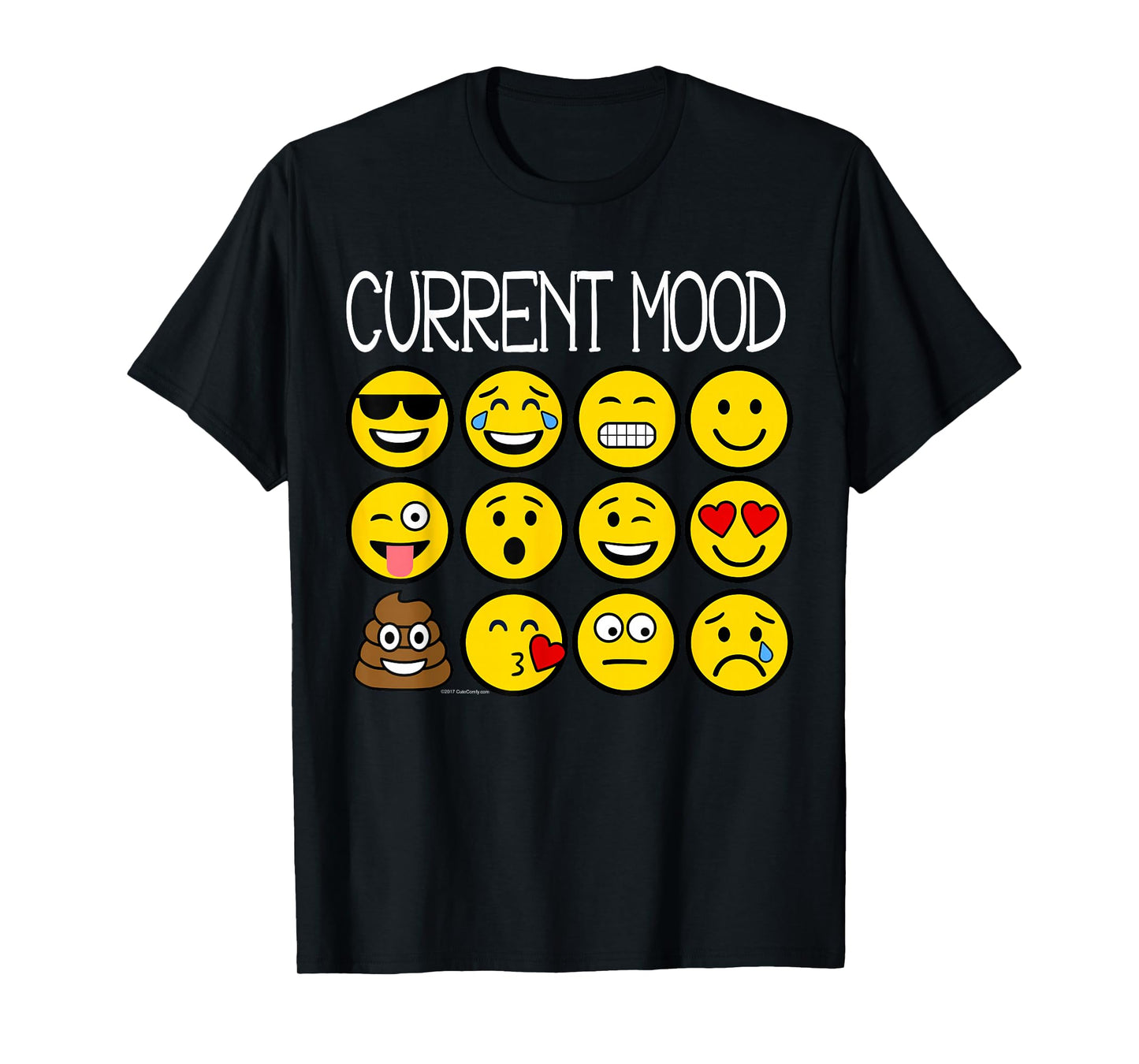 Point to Current Mood Emoticon Happy Emotion Faces Kids Boys T-Shirt