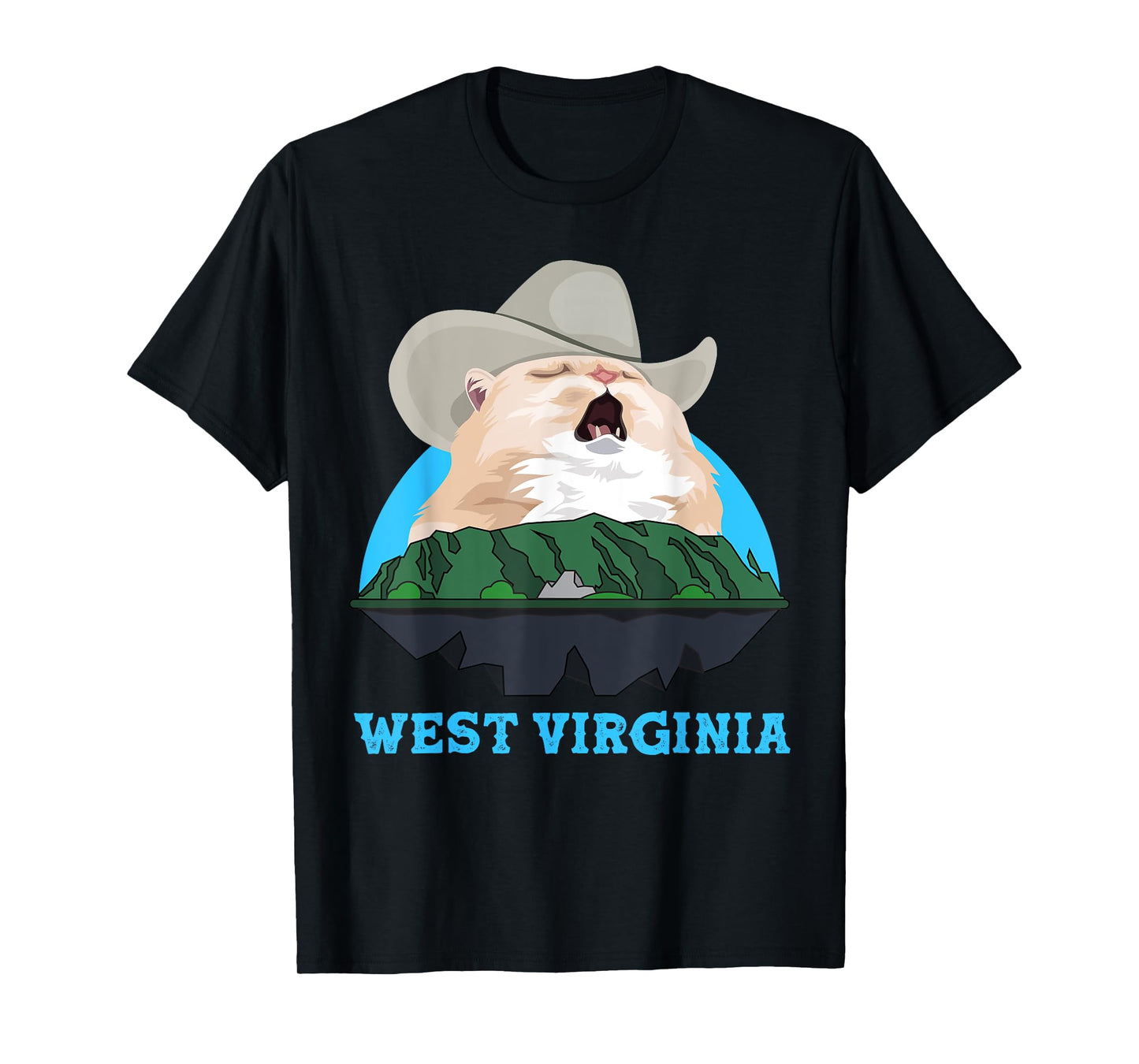 West Virginia Cowboy Cat Singing Meme Meowdy T-Shirt