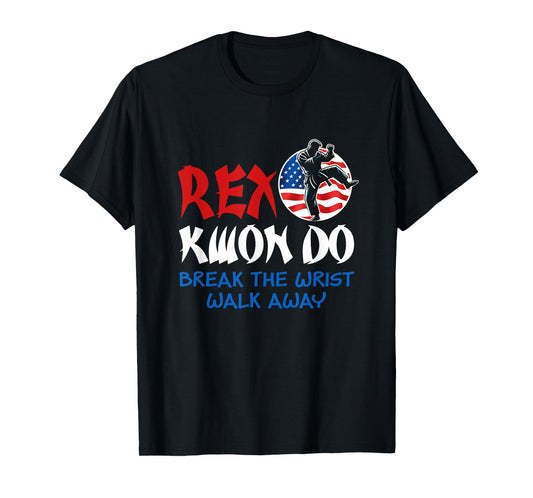 Rex Kwon Do American Flag Taekwondo Martial Art Sport T-Shirt