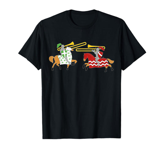 Jousting Funny Trombone T-Shirt For Trombonists T-Shirt