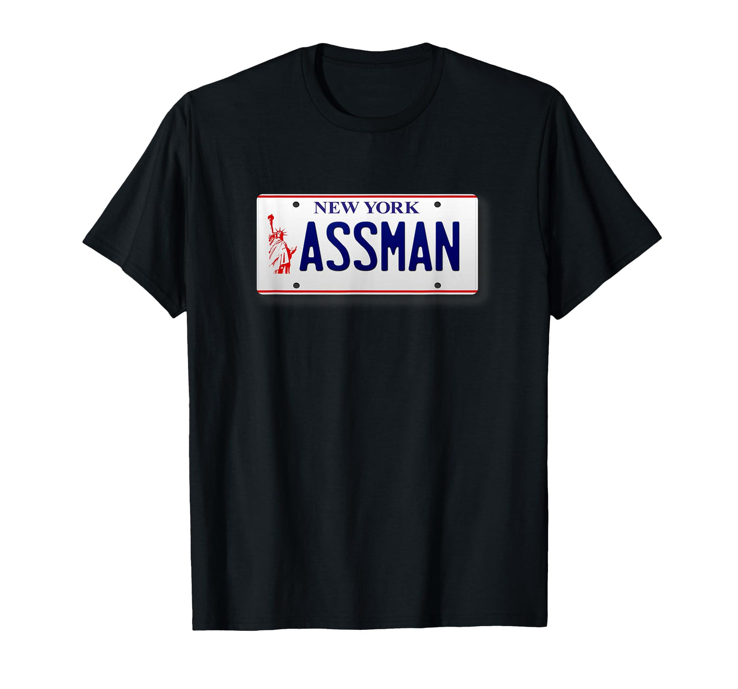 Assman New York License Plate Funny T-Shirt