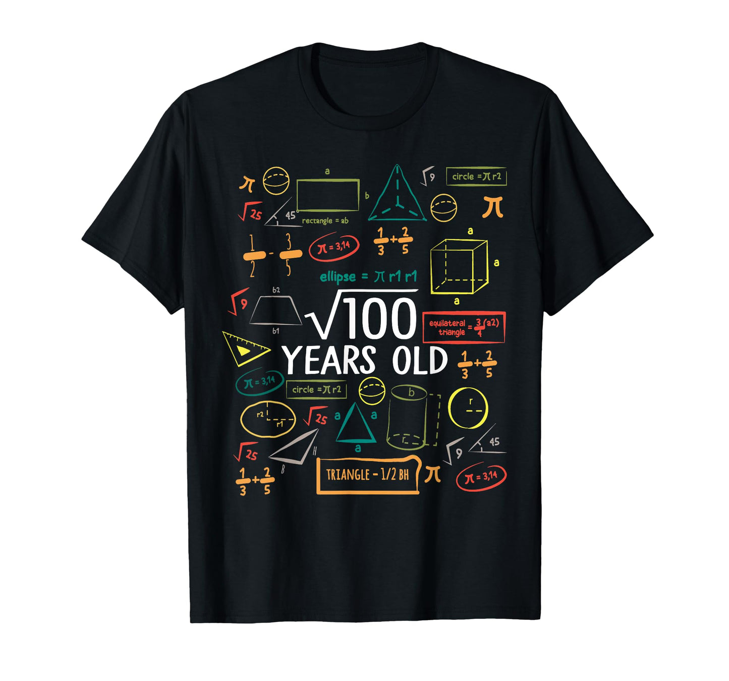 10 Years Old Square Root Math 10th Birthday Boy Girl Kids T-Shirt