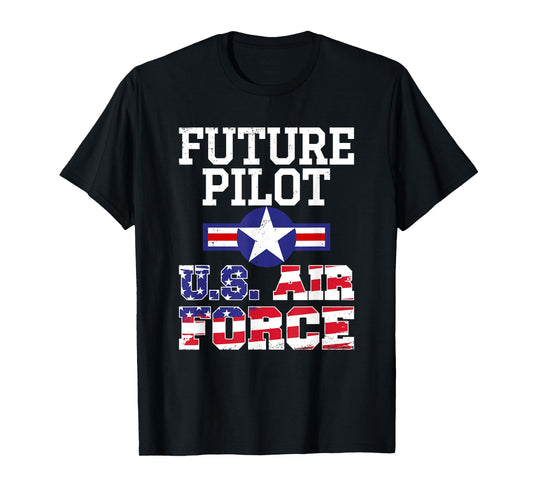 US Air Force Future Pilot Vintage silhouette T shirt T-Shirt