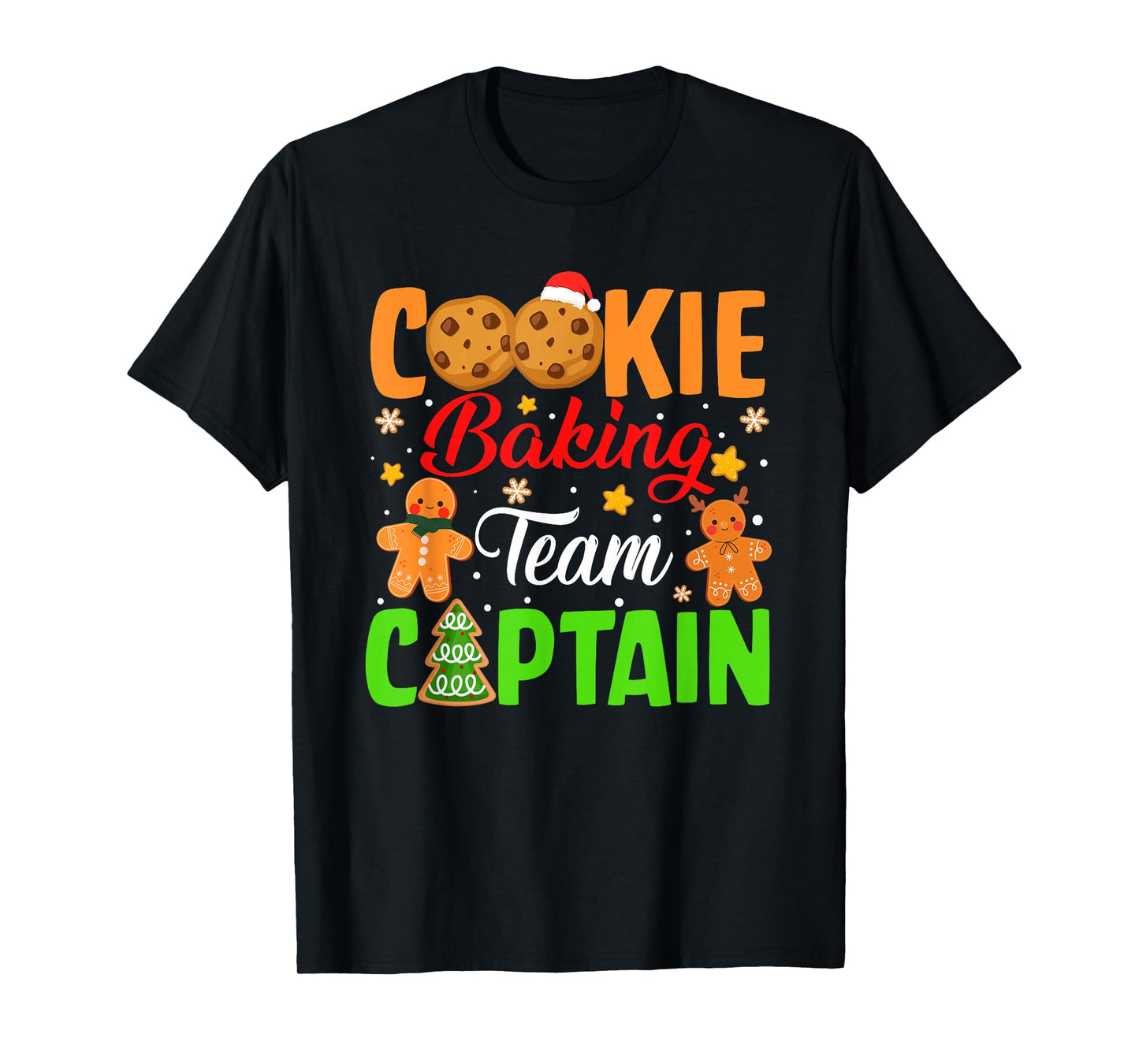 Cookie Baking Team Captain Xmas Pajama Gingerbread Christmas T-Shirt