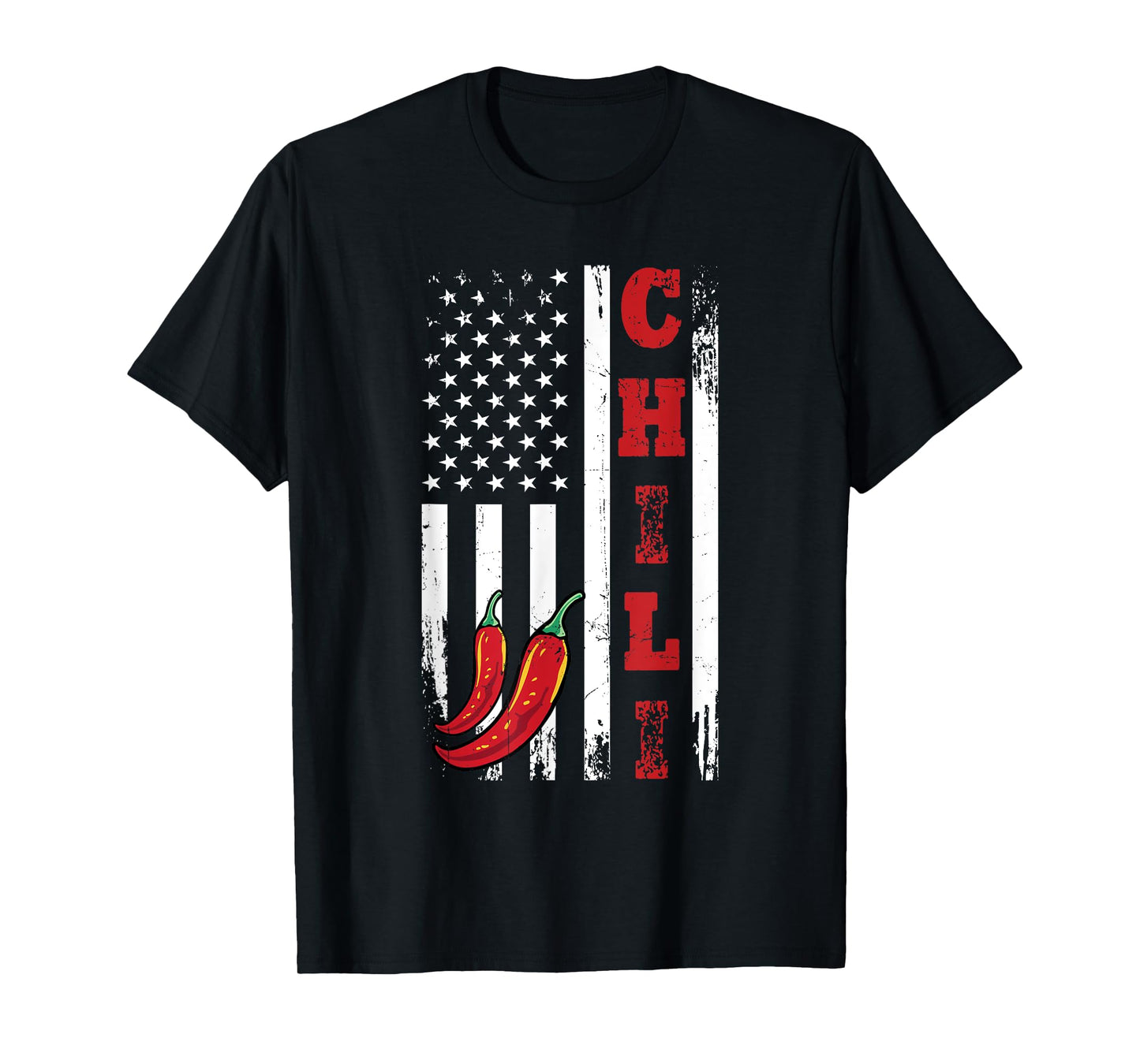 America Chili USA Flag Spicy Red Pepper 4th Of July T-Shirt