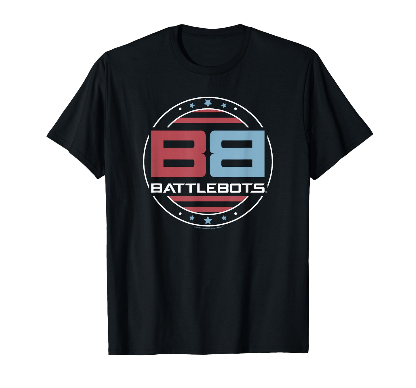 BattleBots Patriotic American Flag Circle Logo T-Shirt Small