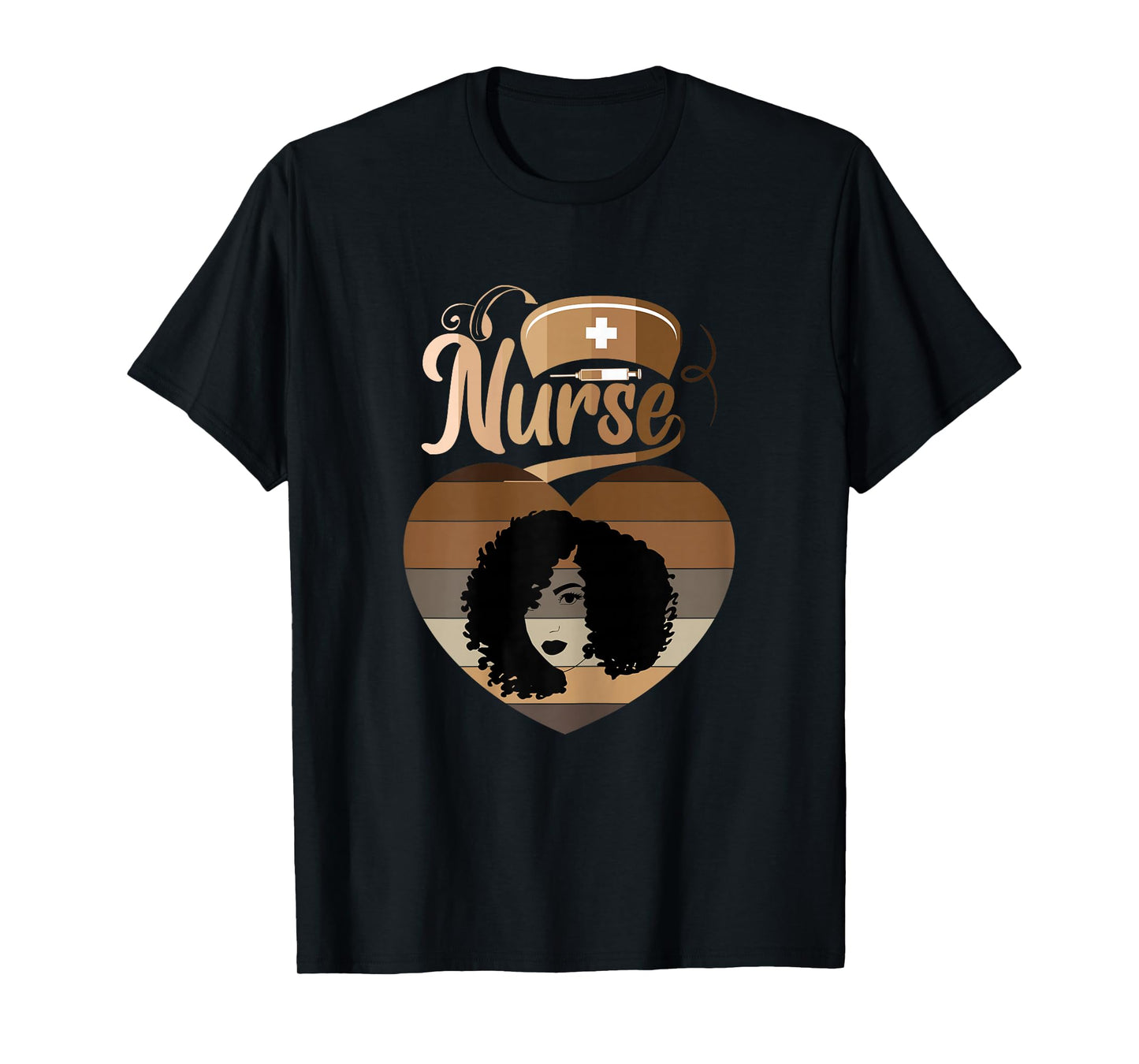 Afro Black Nurse Melanin African American Funny Nurse T-Shirt