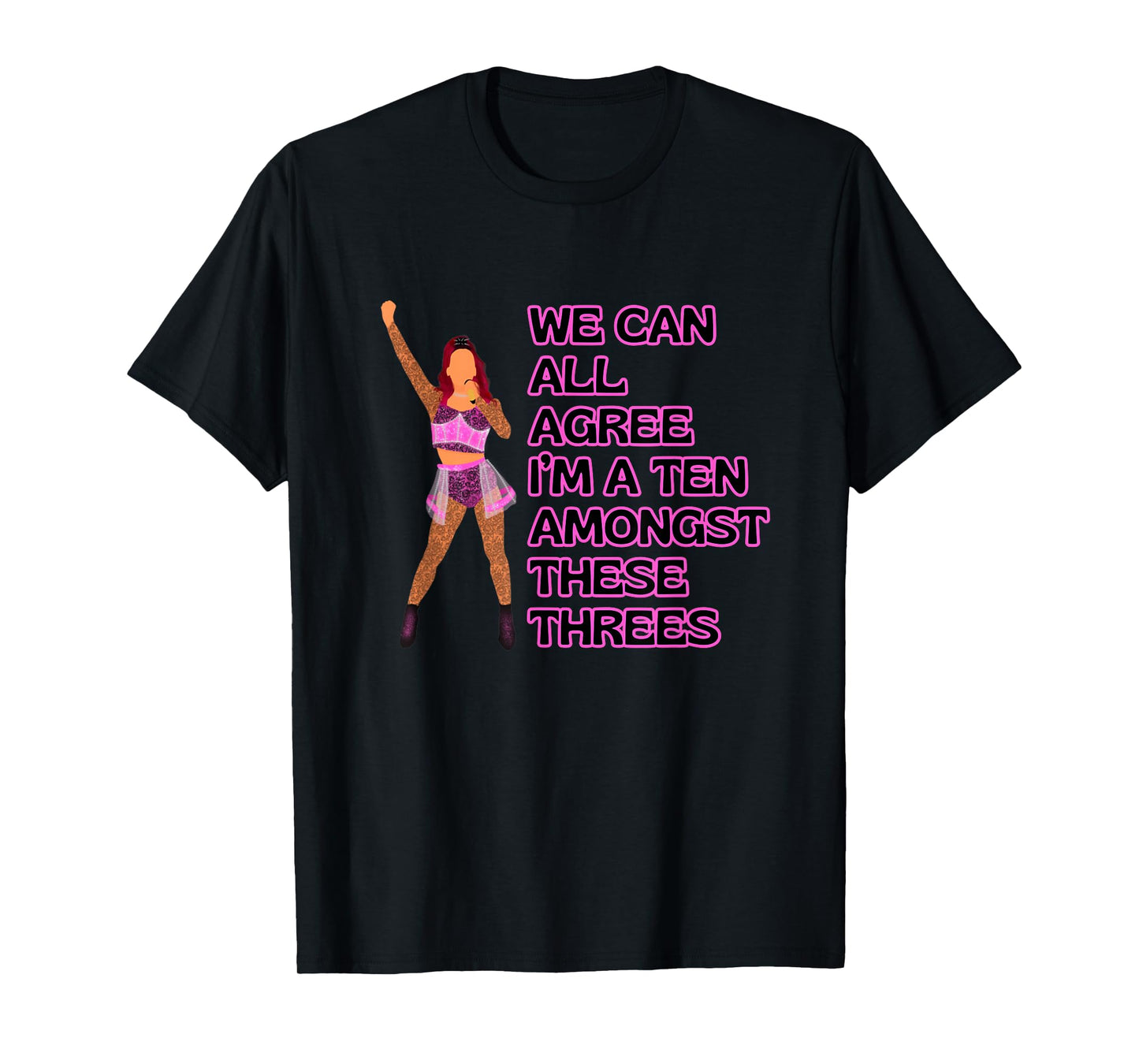 Six Katherine Howard Ten Amongst 3s Queens Musical Theatre T-Shirt