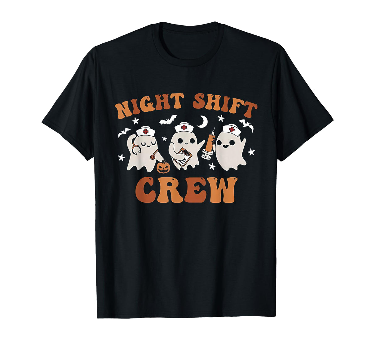 Night Shift Nurse Halloween Shirt Night Shift Boo Crew Night T-Shirt