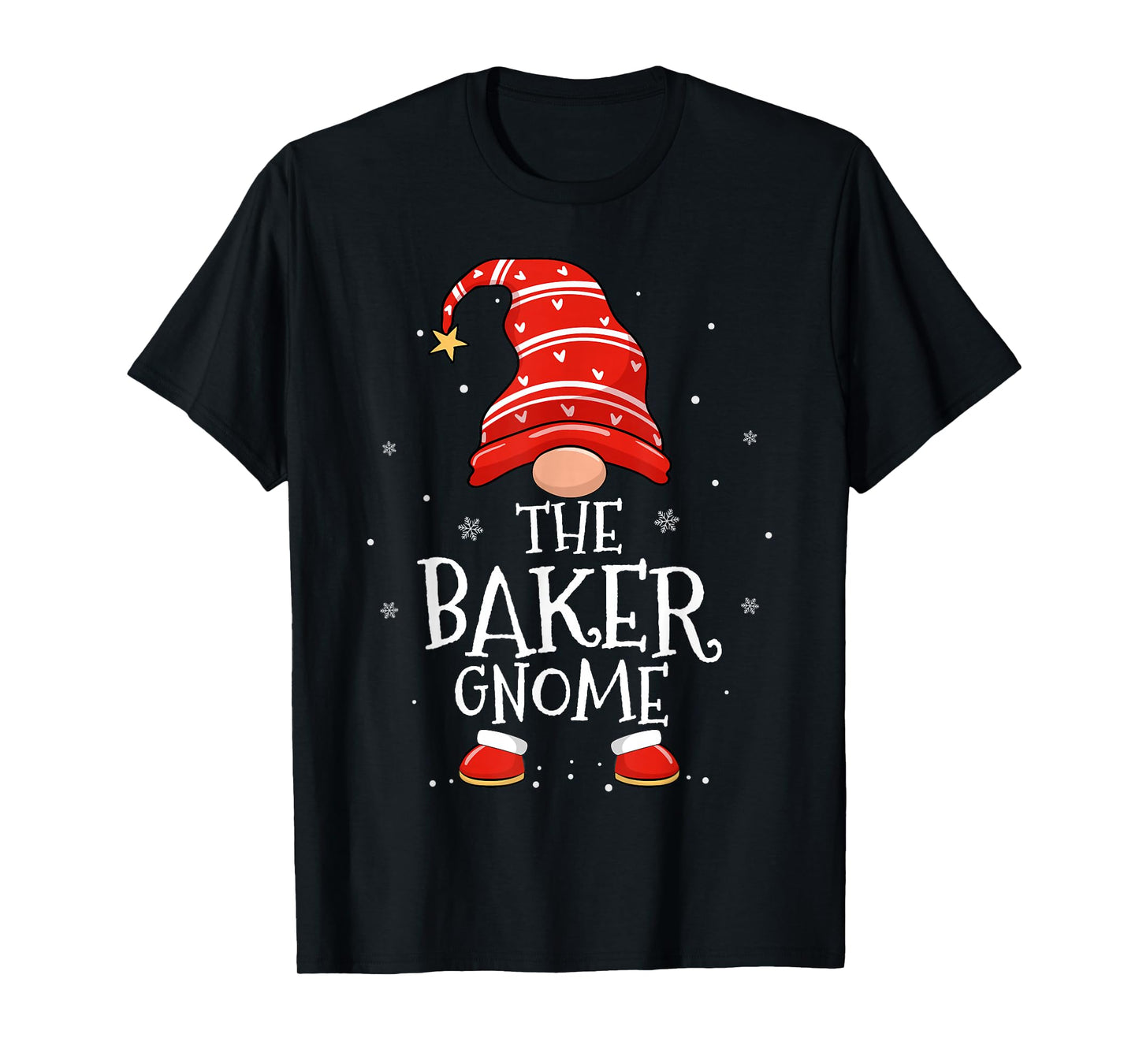 Baker Gnome Xmas Family Matching Funny Christmas Gnomes T-Shirt