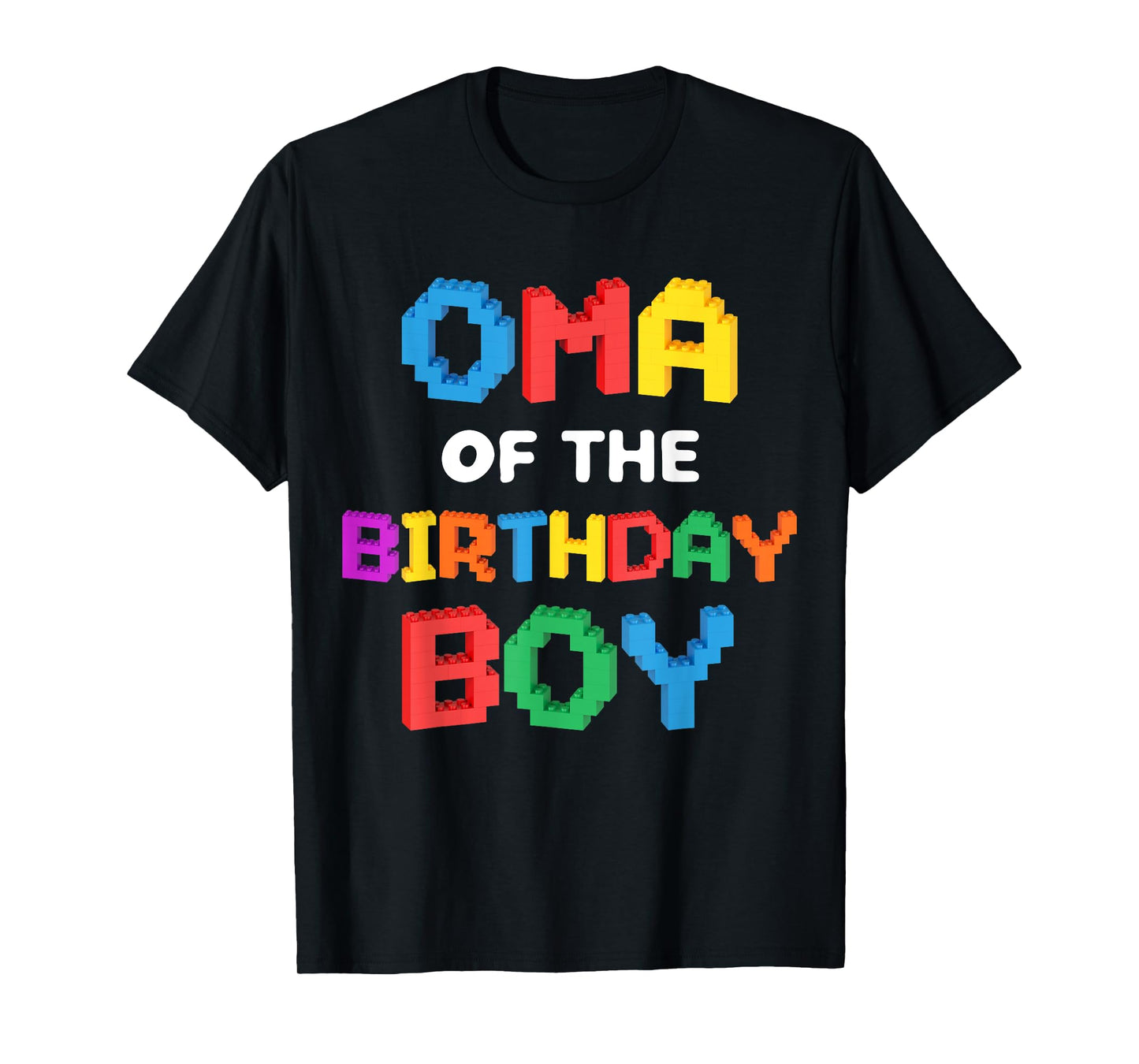 Oma of the Birthday Boy Master Builder Bricks Blocks T-Shirt