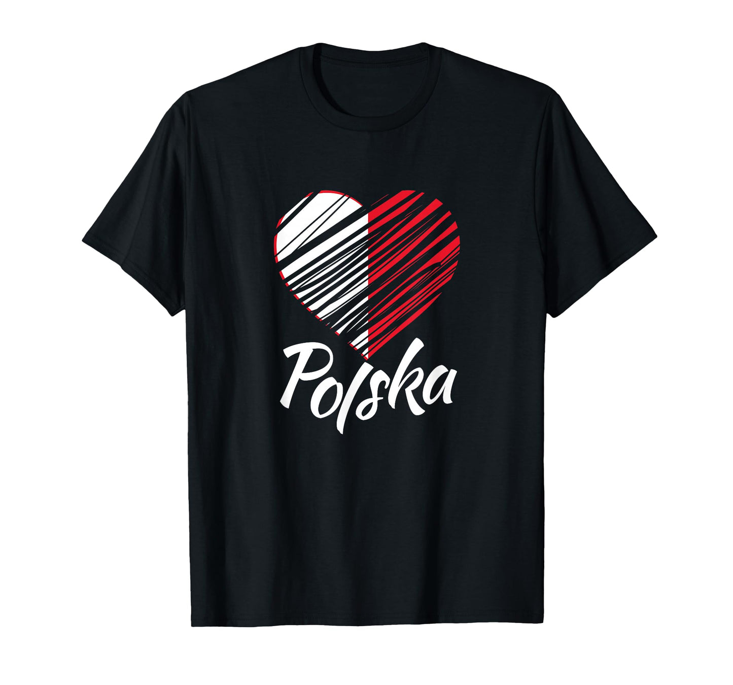 Polish American Heart T-Shirt Poland Polska Shirt T-Shirt