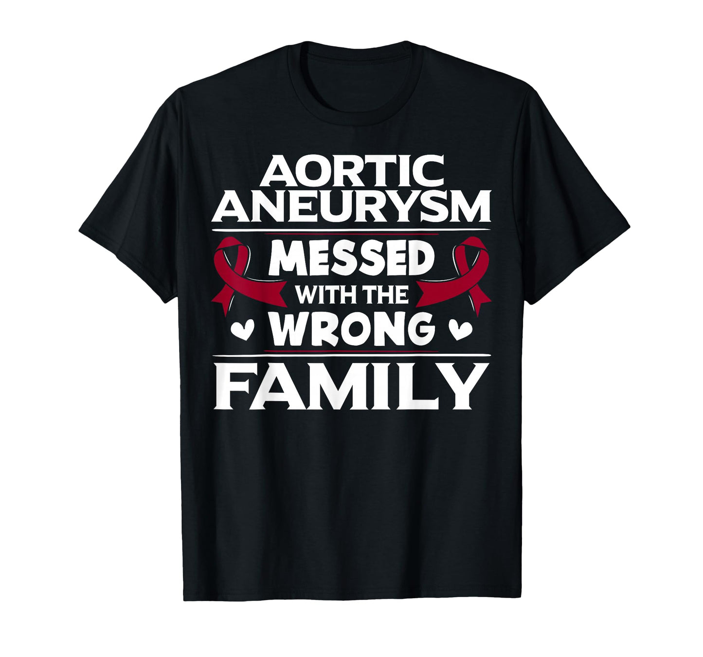 Aortic Aneurysm Gift Burgundy Awareness Ribbon T-Shirt