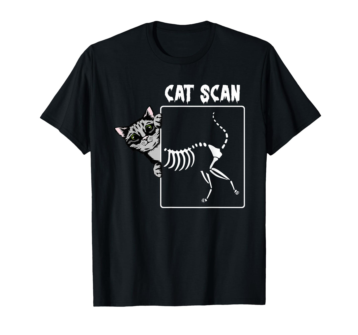 Cat Scan CT Funny Cat X Ray Pun Meme Rad Tech Cat Lover T-Shirt