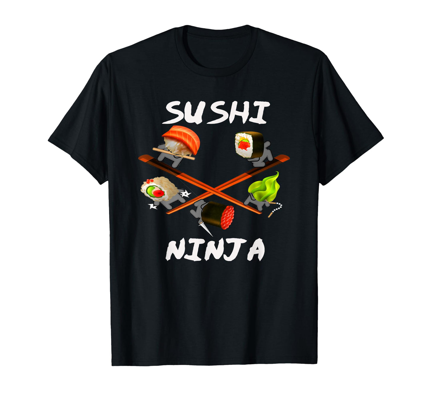 Funny Sushi Ninja Shirt - Sushi Lover Rolls Idea T-Shirt