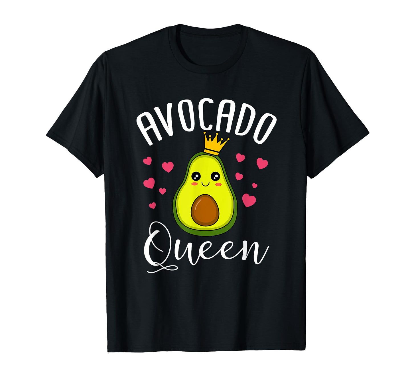 Cute Avocado Queen Funny Vegan Women T-Shirt
