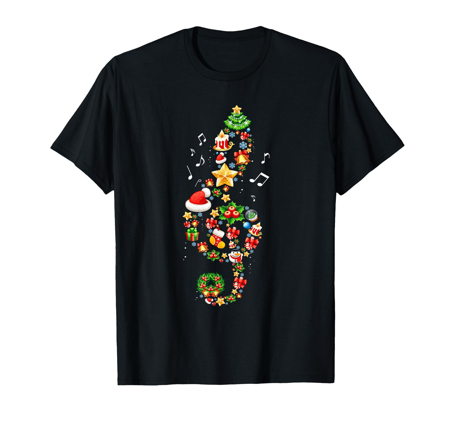 Christmas Musical Note Music Lover Teacher Sing Carols Xmas T-Shirt for Men Women Kids