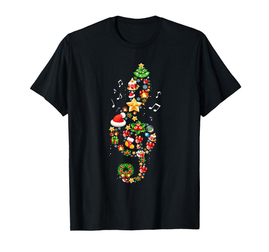 Christmas Musical Note Music Lover Teacher Sing Carols Xmas T-Shirt for Men Women Kids