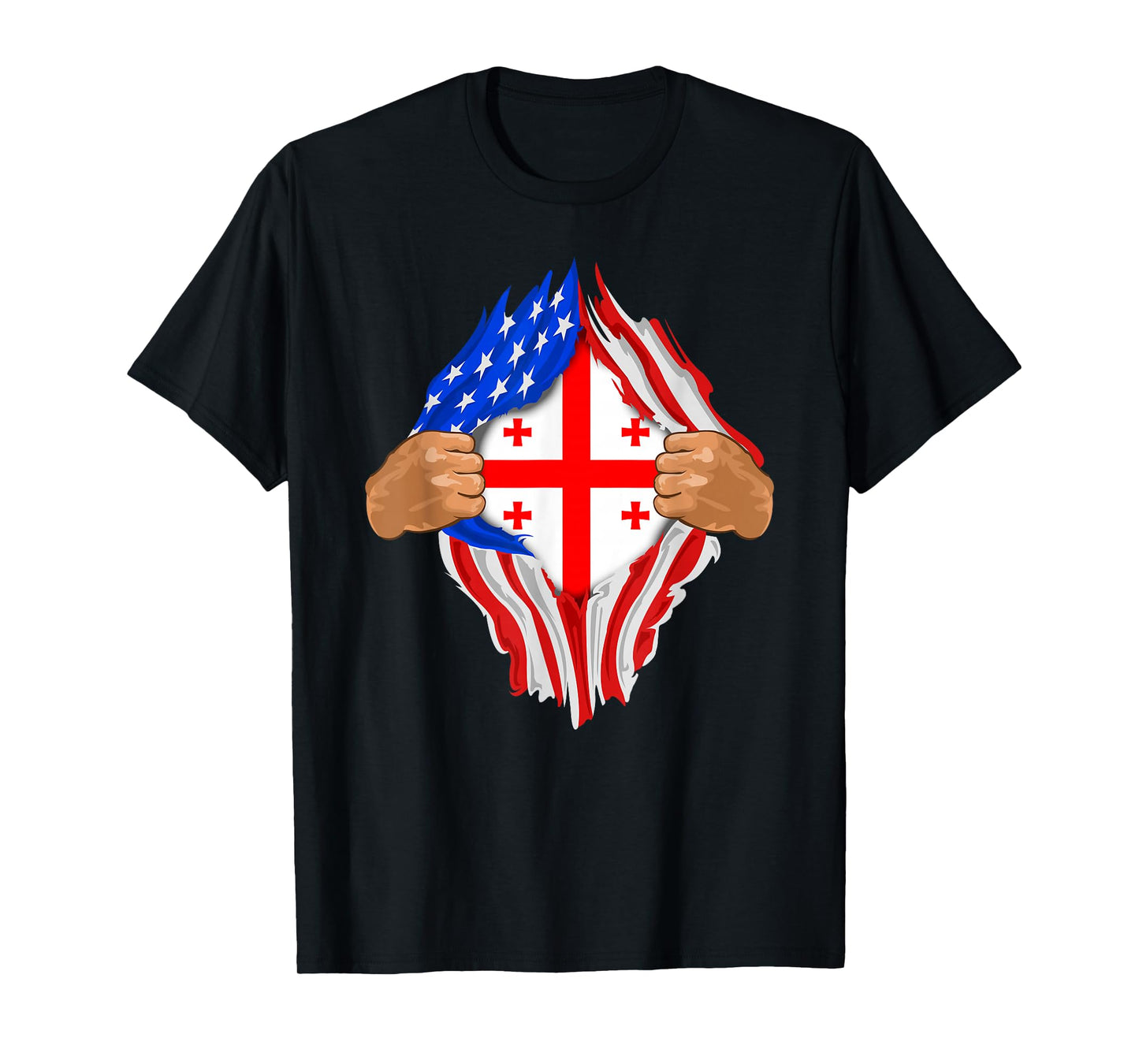 Georgian Blood Inside Me T-Shirt | Georgia Flag Gift T-Shirt