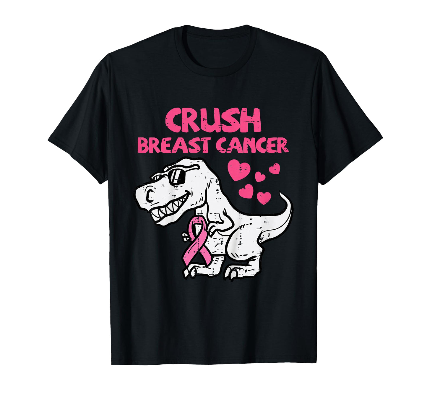 Crush Breast Cancer Trex Dino Awareness Toddler Boys Kids T-Shirt