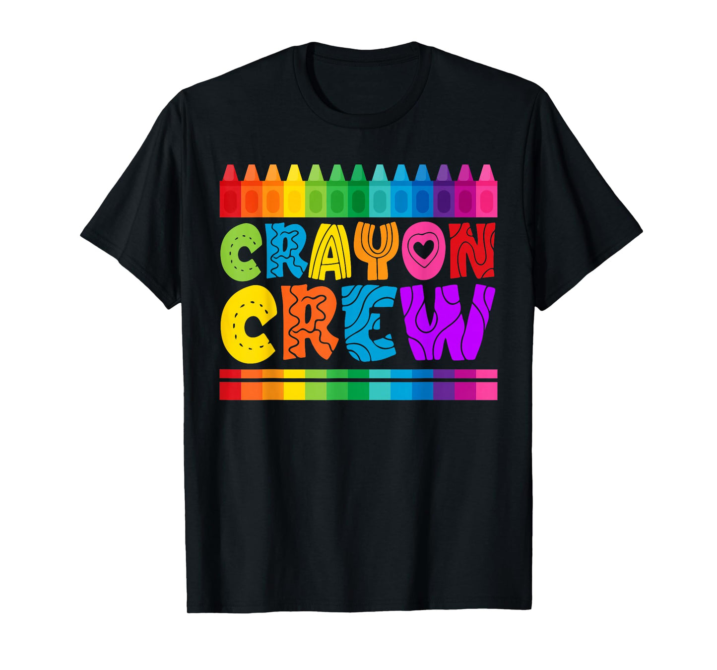 Crayon Crew Coloring Artistic Drawing Color T-Shirt