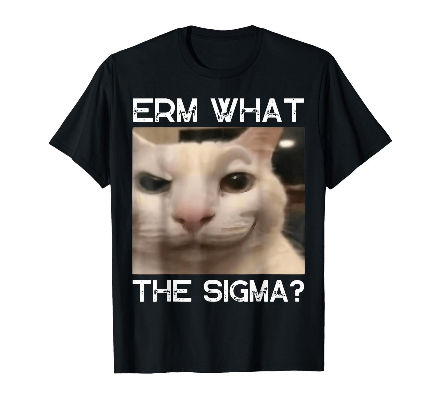 Erm What Sigma Cat Meme Funny Memes Internet Memes Joke Mens T-Shirt