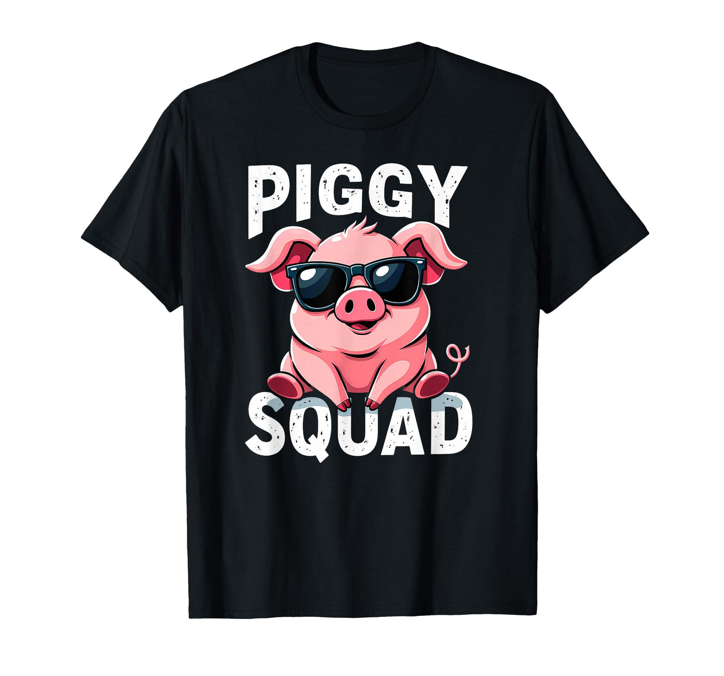 Cute Pig with Sunglasses Piggy Squad Farmer T-Shirt