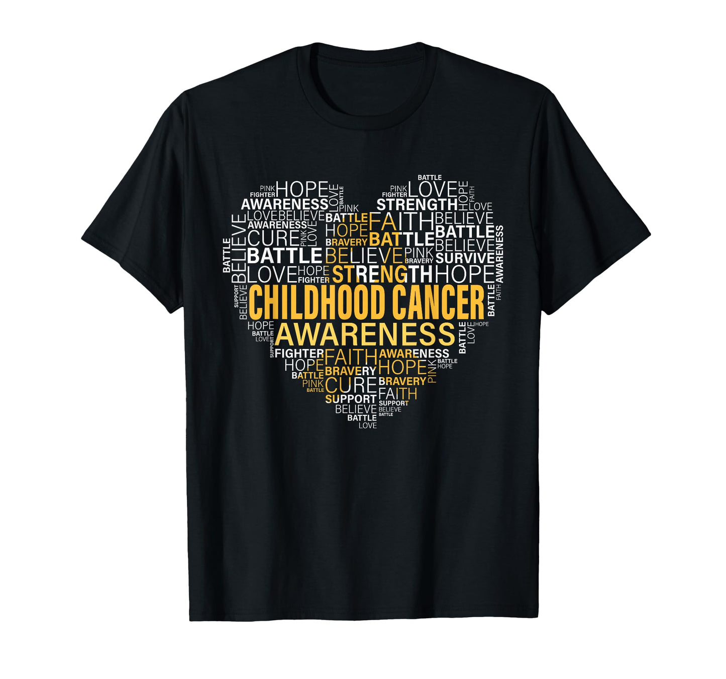 Childhood Cancer Awareness Hope Support Strong Warrior T-Shirt