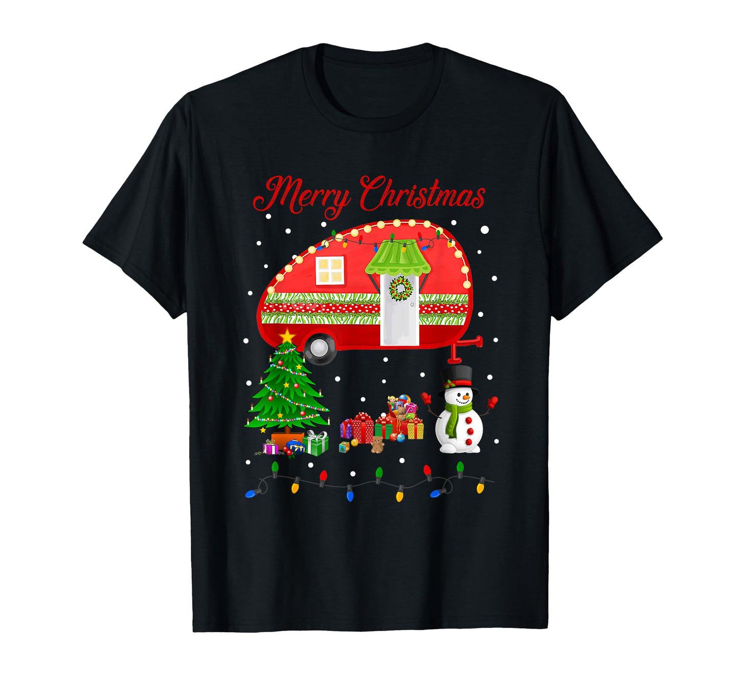 Camping Christmas Happy Camper Xmas Camp Gifts For Men Women T-Shirt