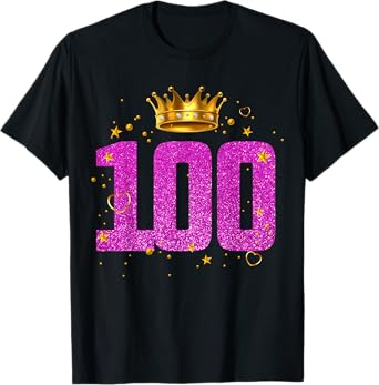 100 Year Old Birthday Crown 100th B-Day Crew Party Friends T-Shirt