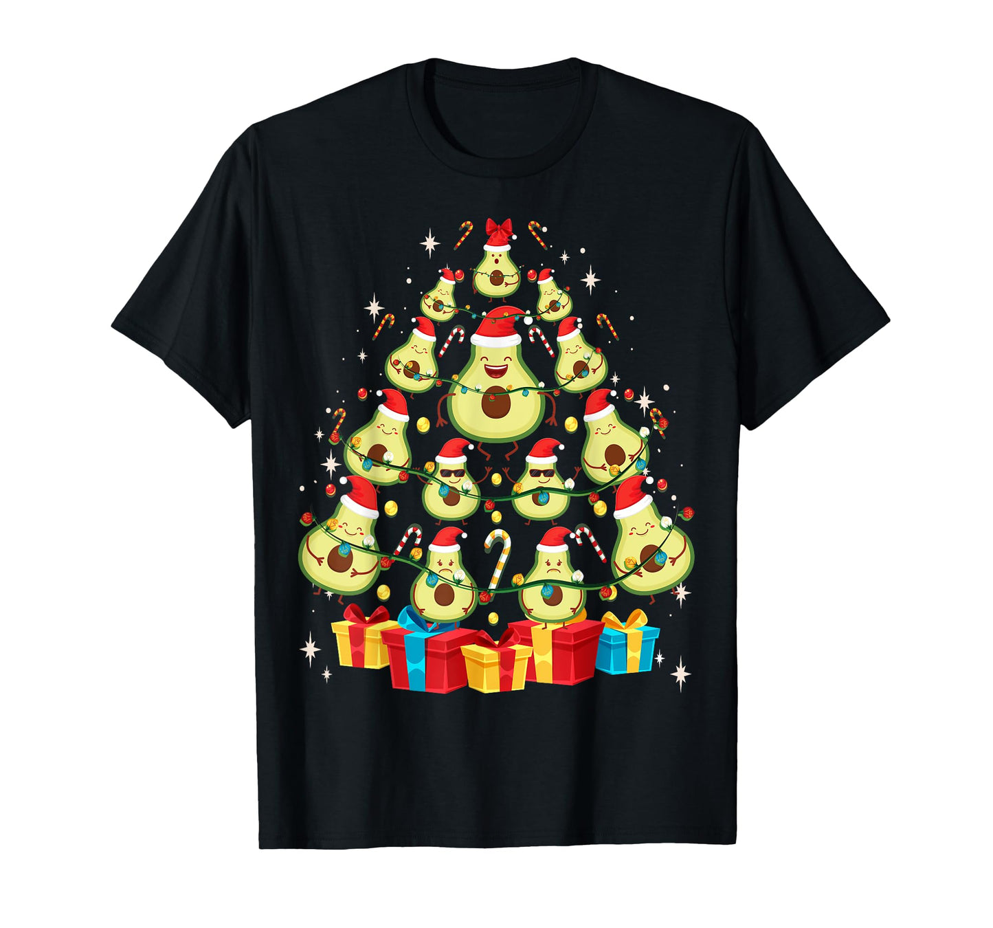 Avocado Plant Based Christmas Tree - Avocado Lover Christmas T-Shirt