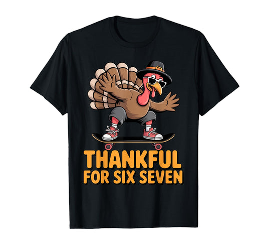 67 Thanksgiving Kids Six Seven Meme Brainrot Thankful for 67 T-Shirt