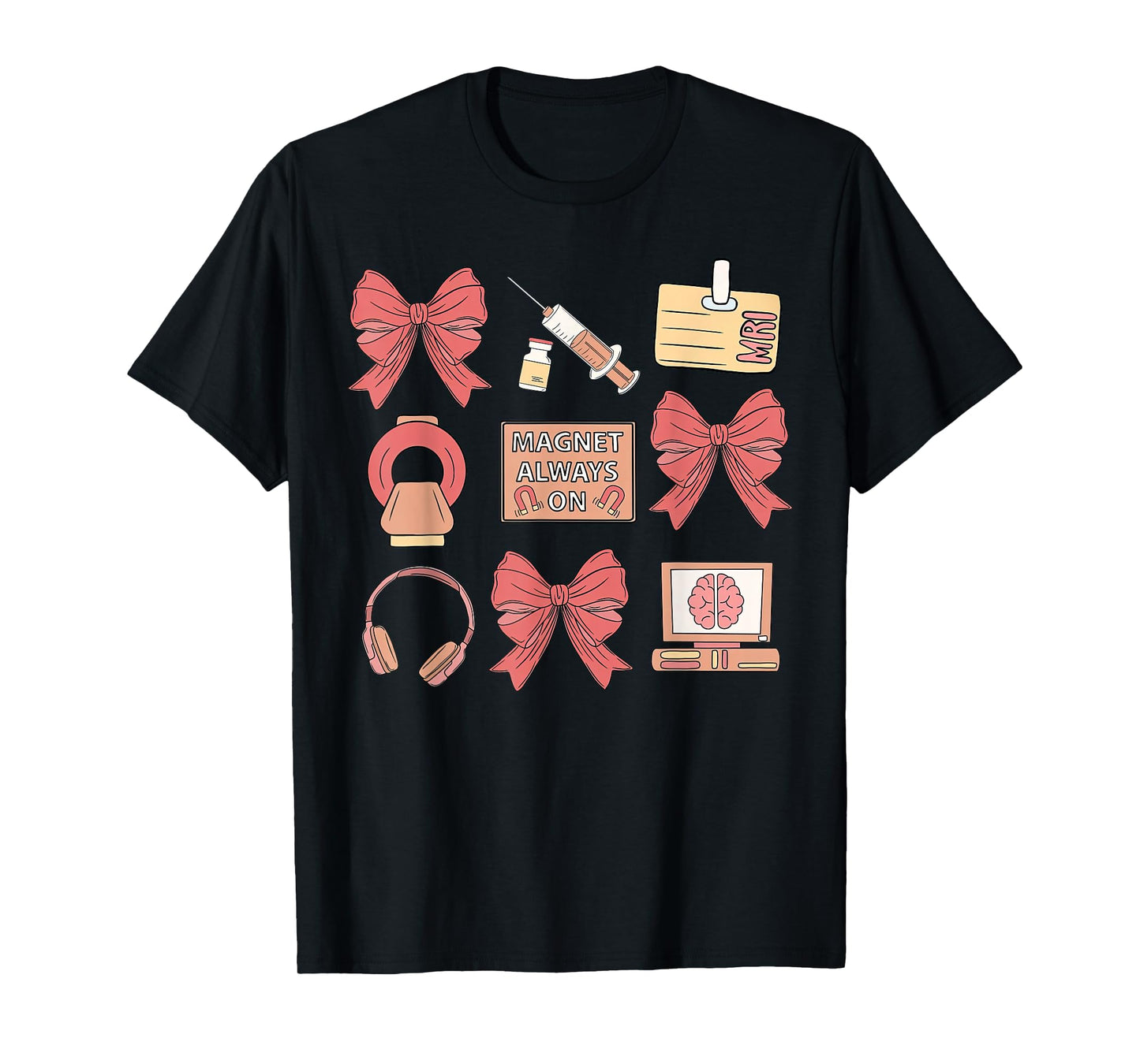Cute MRI Tech Bow Coquette MRI Technologist Radiology X Ray T-Shirt