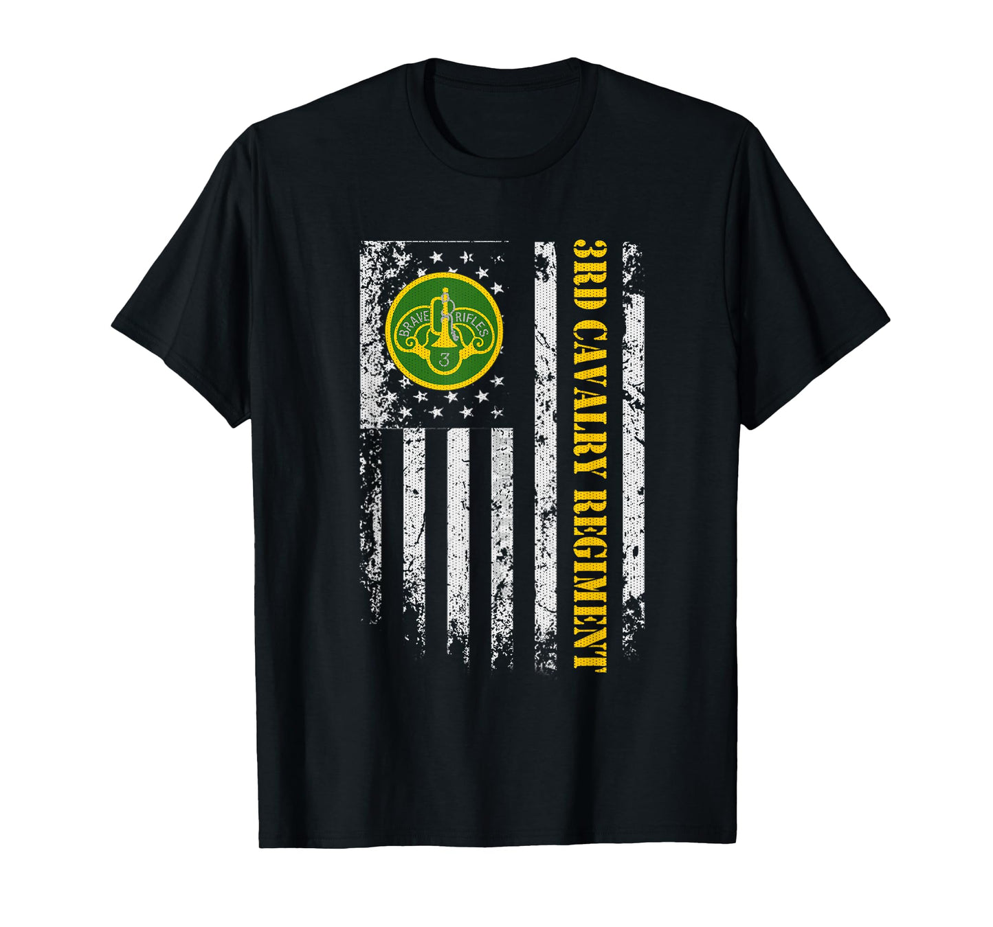 3rd Armored Cavalry Regiment Veteran Vintage Flag Patriotic T-Shirt