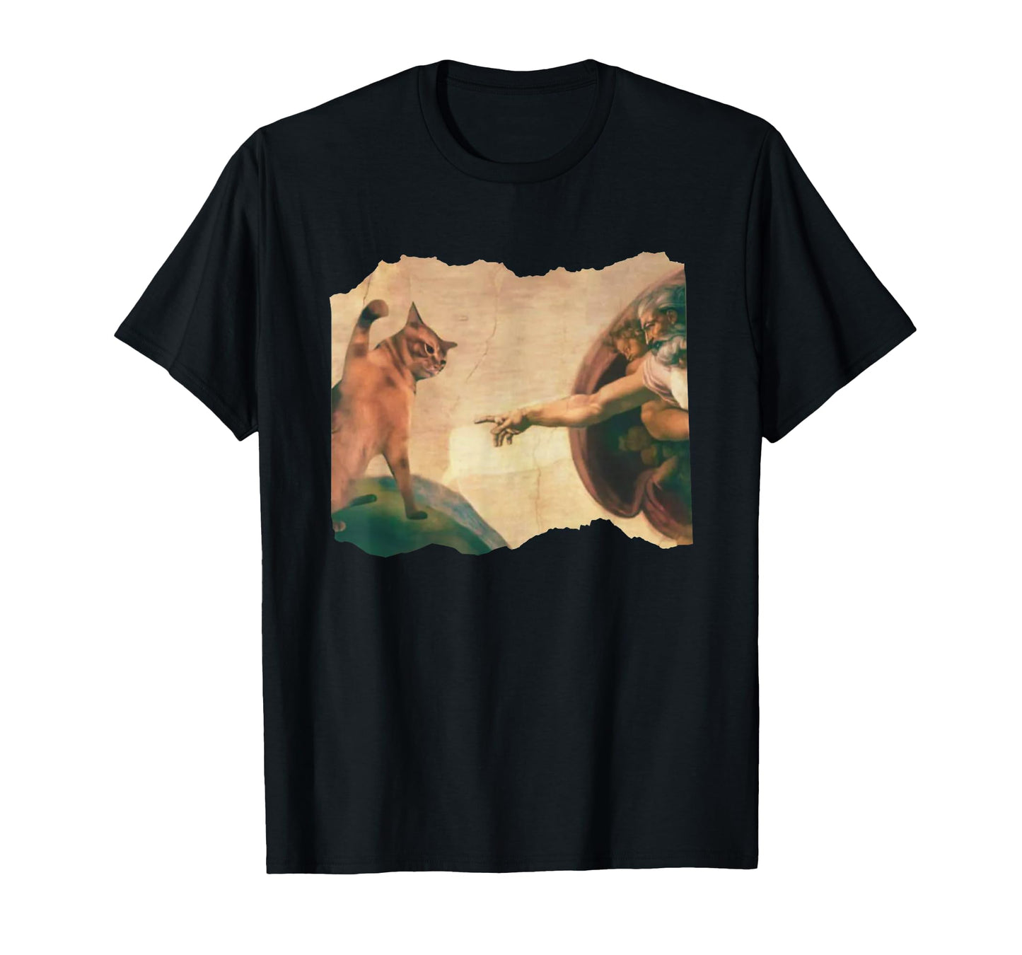 Funny Cat Swatting God's Hand Parody Cat The Divine Swipe T-Shirt