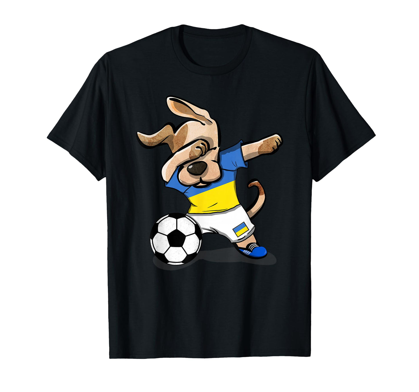 Dabbing Dog Ukraine Soccer Fans Jersey Ukrainian Football T-Shirt